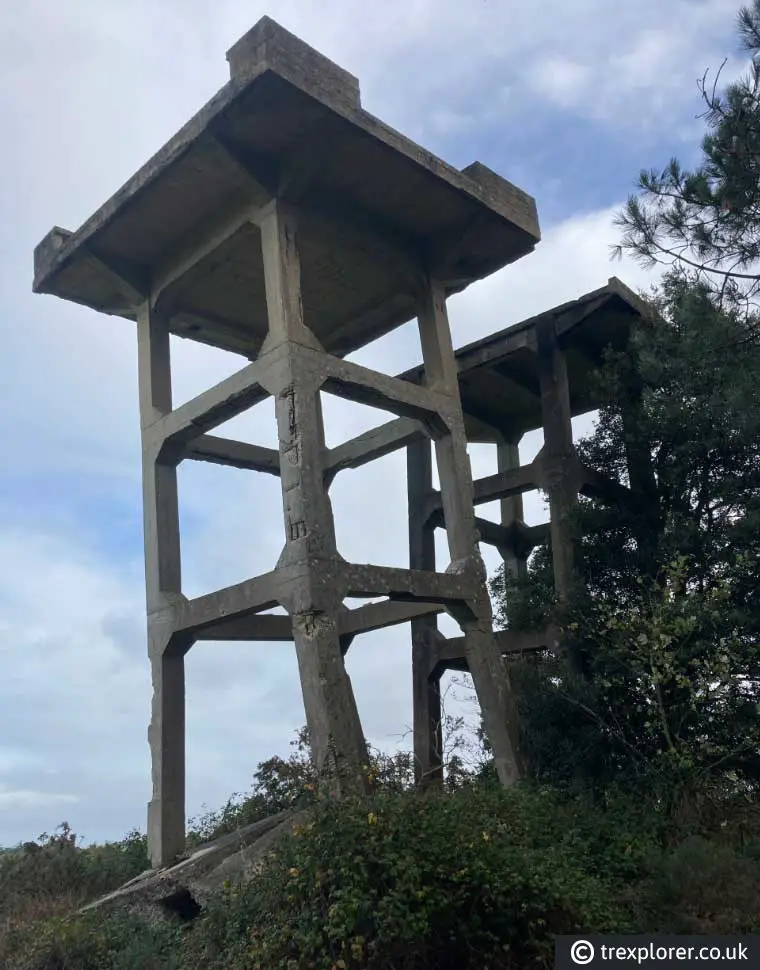 leaning gun tower in holton heath sandford